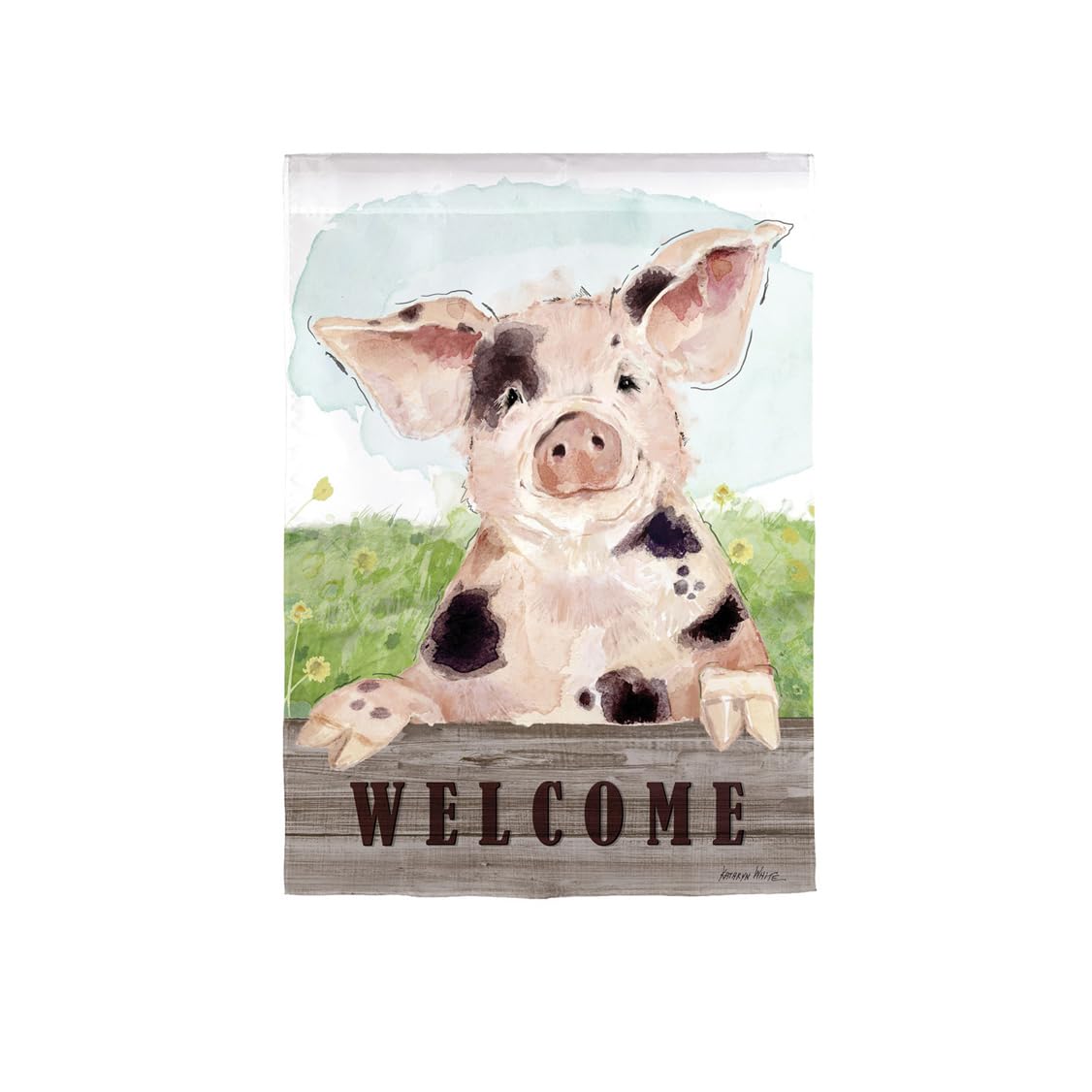 Amazon.com : Evergreen Flag Spotted Pig Farm Garden Flag | Spring